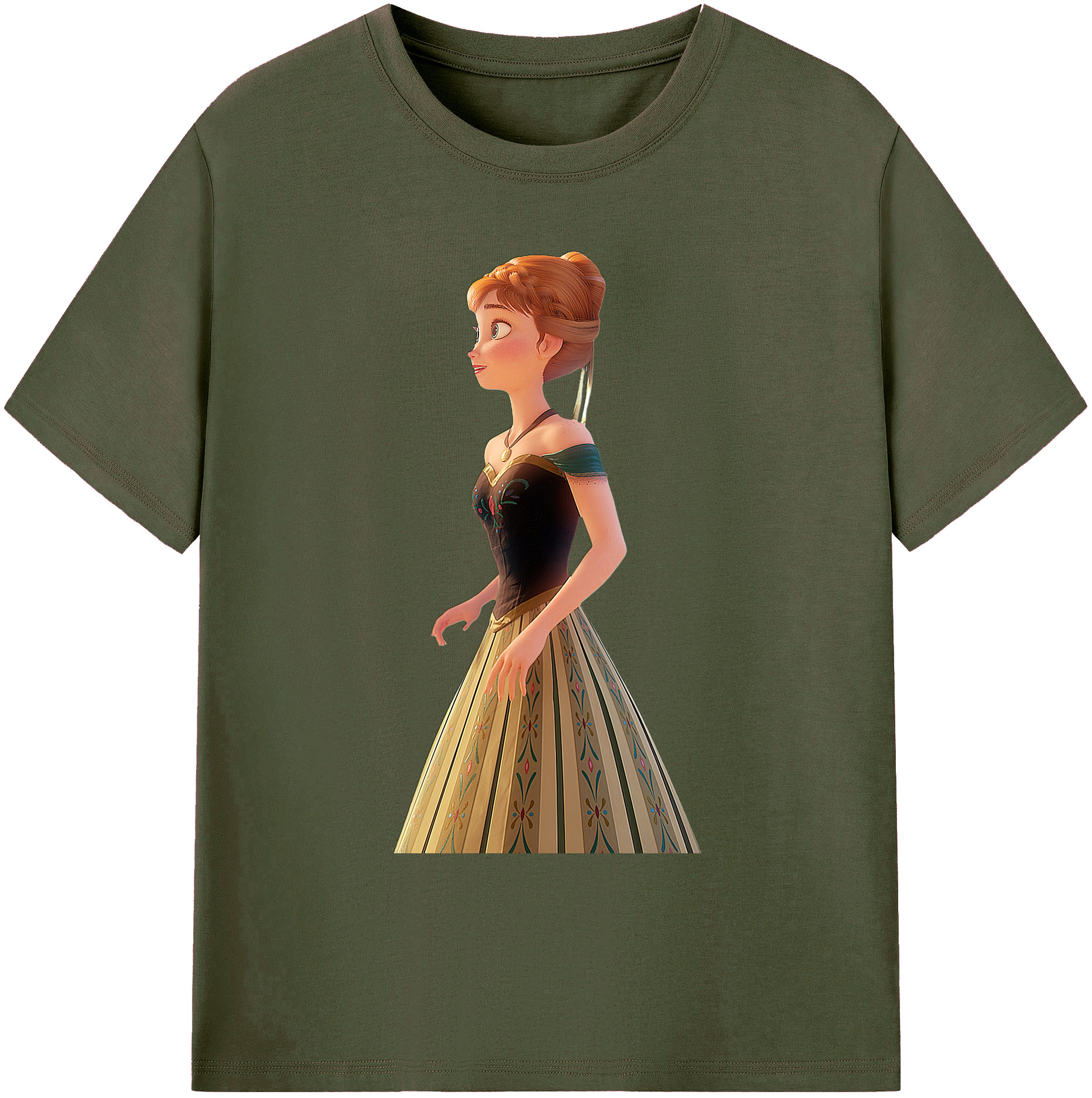 （画像用） アナと雪の女王 アンナ エルサ Frozen Anna Elsa 綿100％ メンズ半袖Tシャツ｜肌触りやわらか＆通気性